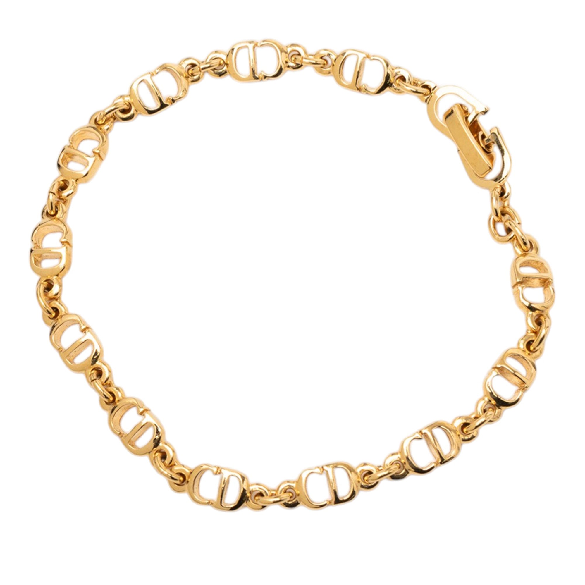 Gold Plated CD Logo Bracelet