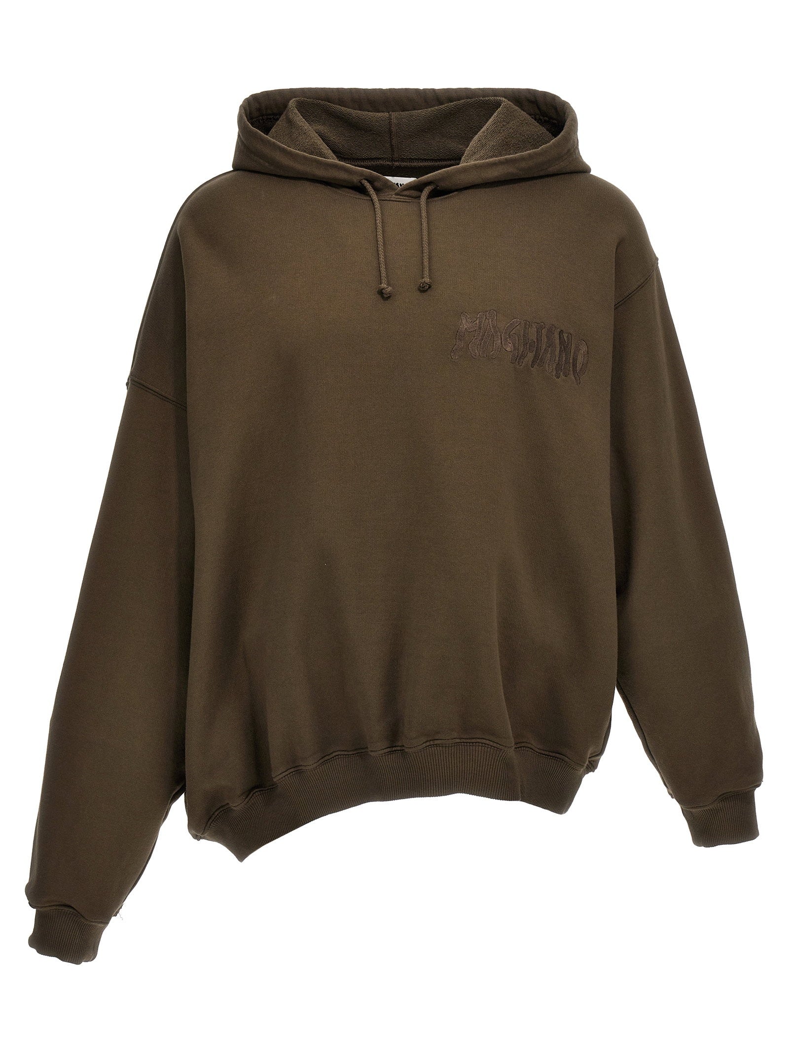 Magliano Logo-Embroidered Cotton Hoodie — Olive