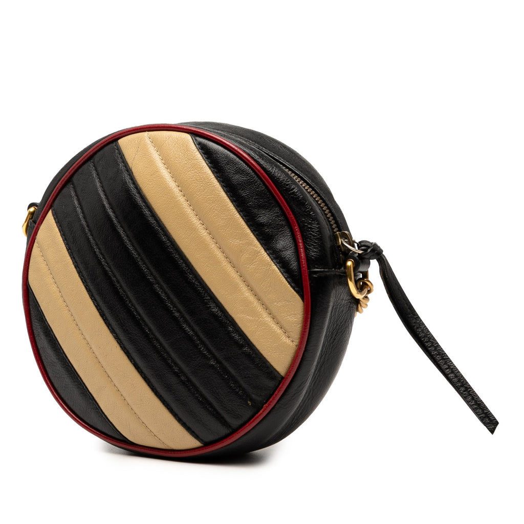 Mini GG Marmont Matelasse Leather Torchon Round Crossbody