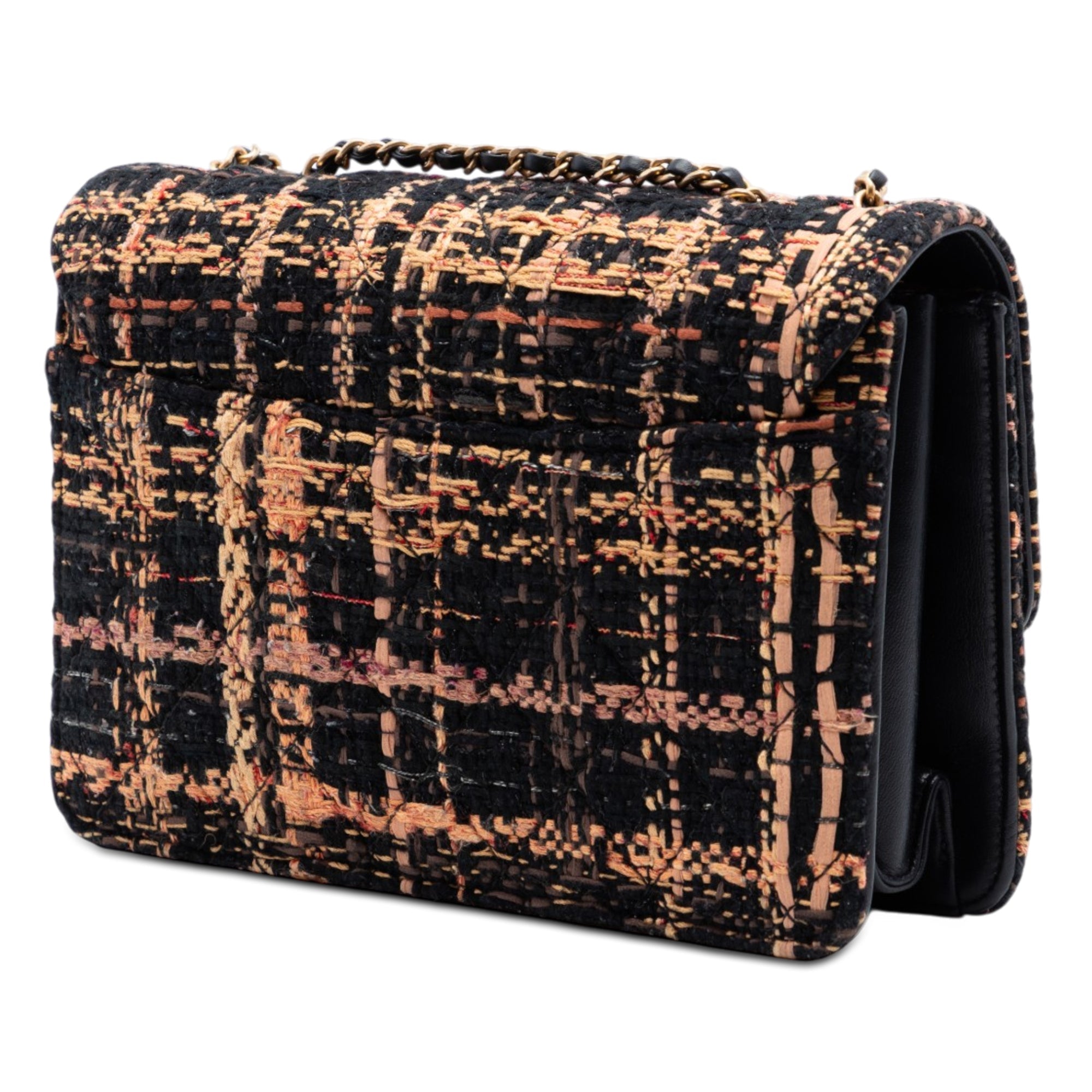 Medium Quilted Tweed Beauty Lock Flap