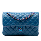 Small Classic Lambskin Rainbow Hardware Double Flap