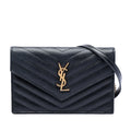 Grain De Poudre Matelasse Chevron Monogram Chain Wallet