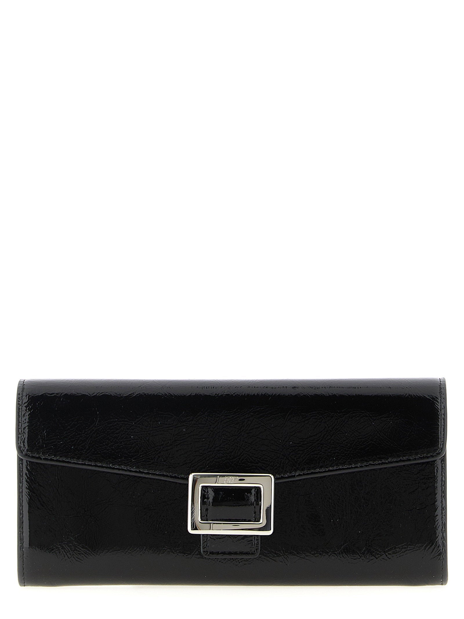 Roger Vivier Patent Leather Wallet — Black