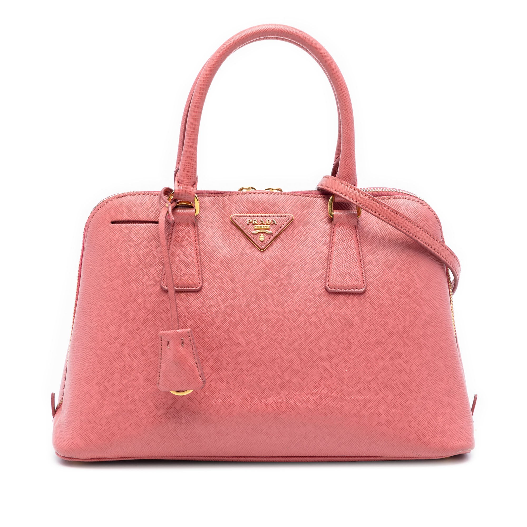 Medium Saffiano Lux Promenade Satchel