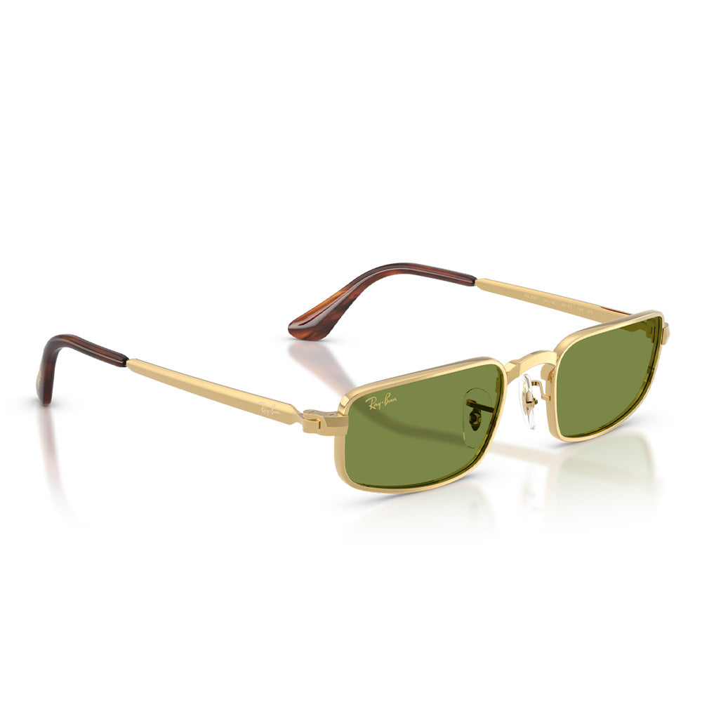 A$AP Rocky X Ray-Ban "Bold Metals" Polished Arista Gold with Green Lens