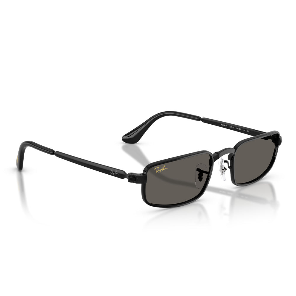 A$AP Rocky X Ray-Ban "Bold Metals" Polished Black with Dark Grey Lens