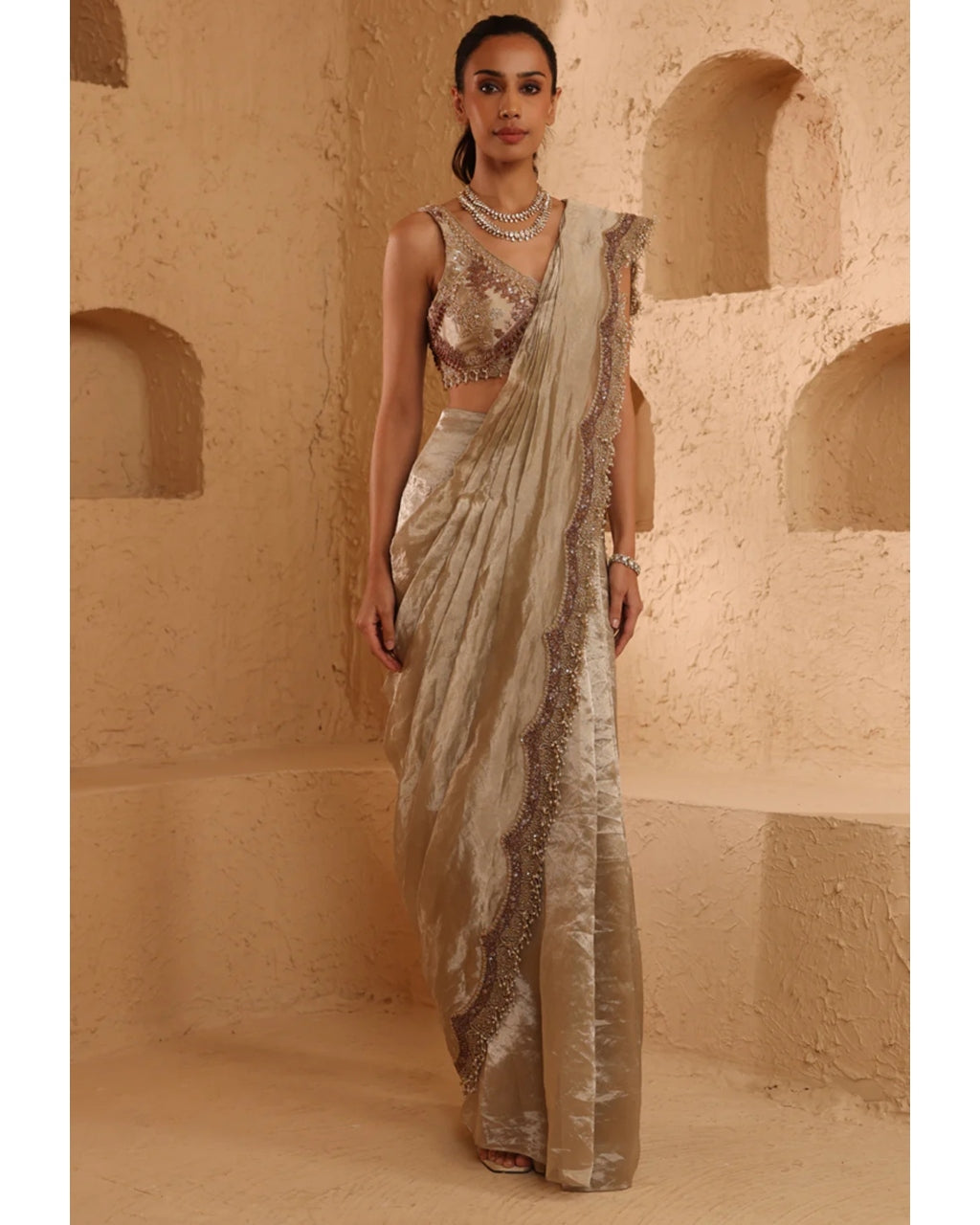 Aurelia Sari Set By KYNAH, Luxury Indian Fashion & Bridal Wear