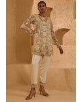 Scarlet A-Line Kurta Set By KYNAH, Luxury Indian Fashion & Bridal Wear