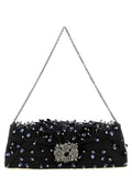 Roger Vivier Efflorescence Clutch — Black