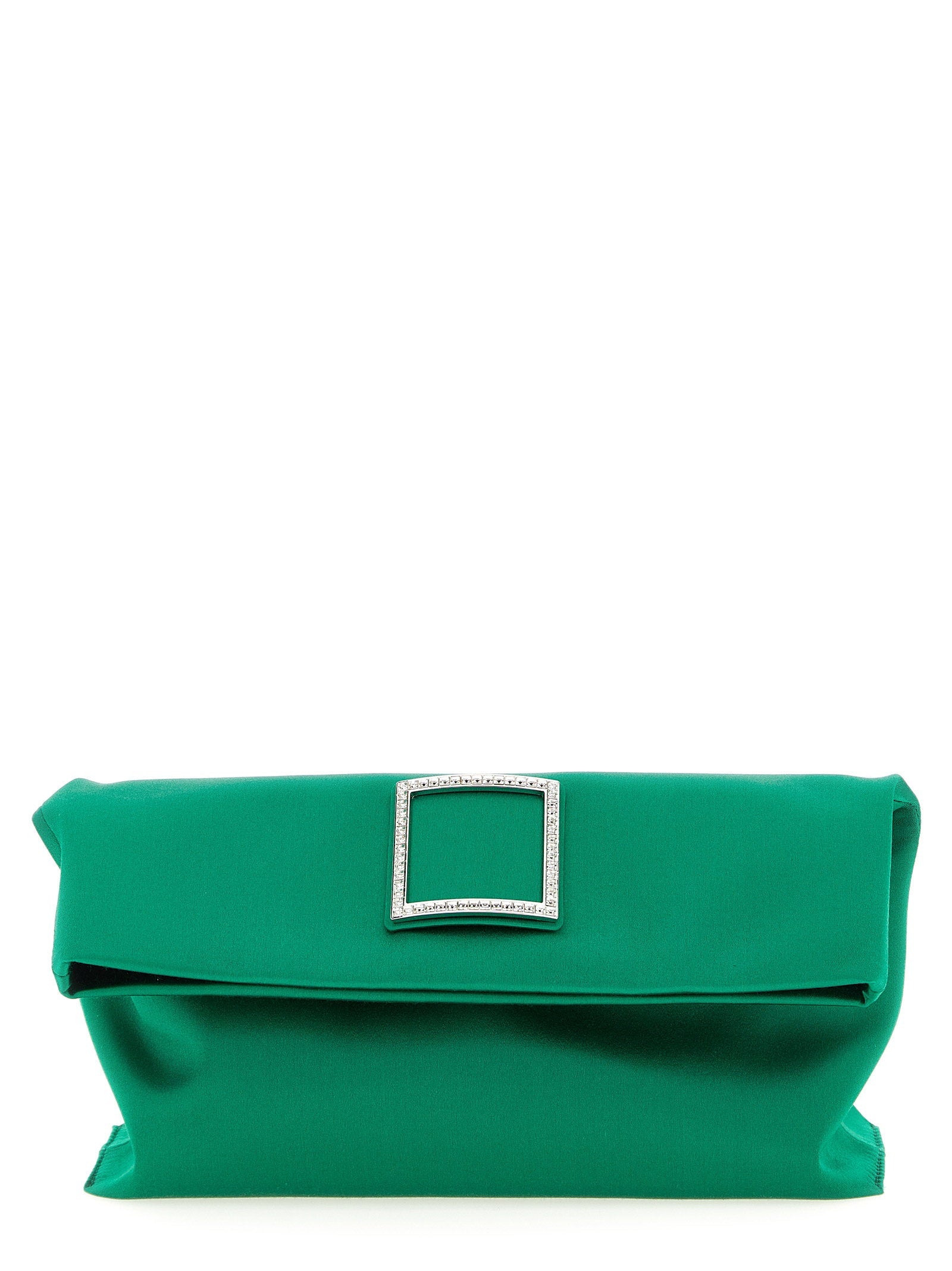 Roger Vivier Trompette Clutch — Green