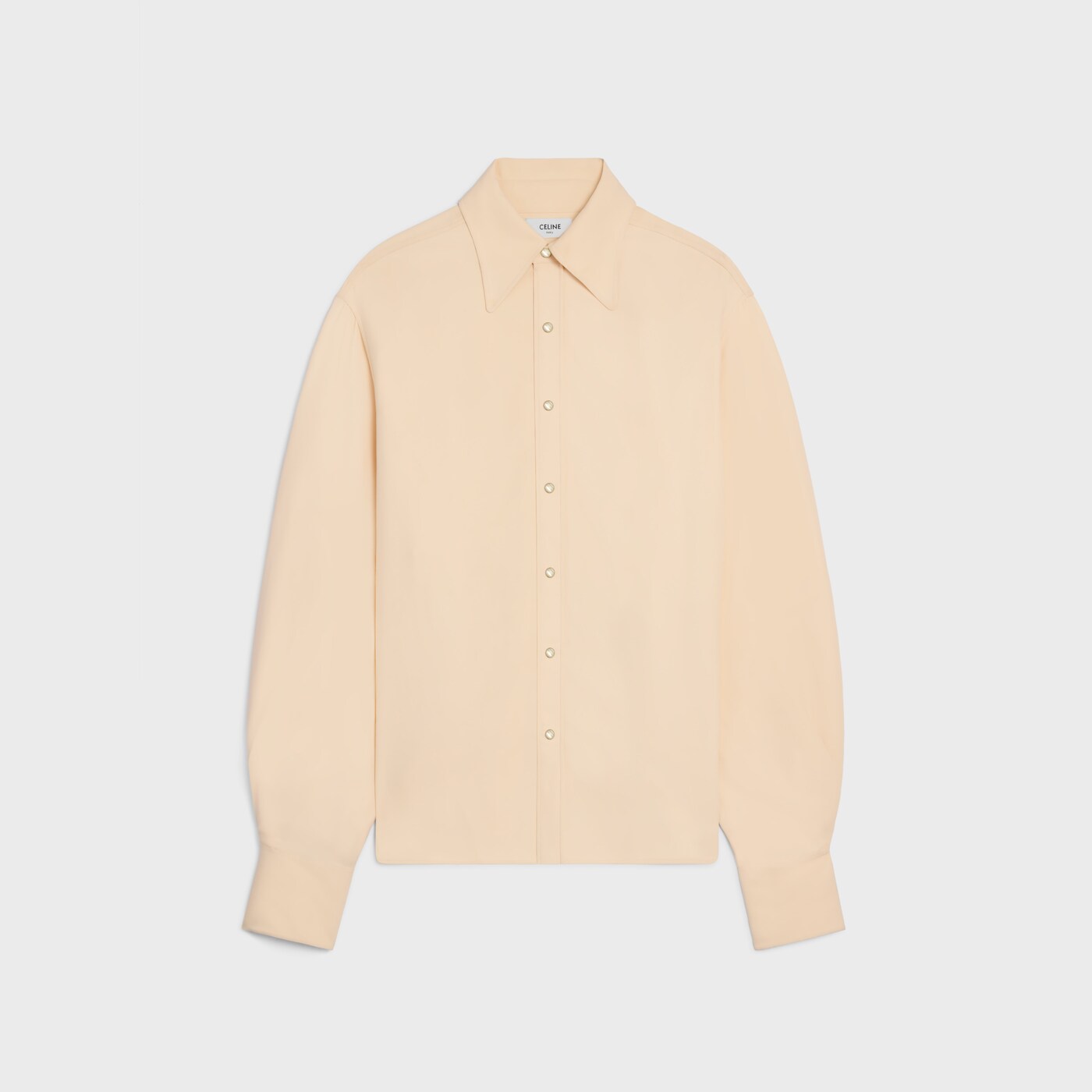 Celine Viscose and Silk Shirt — Beige