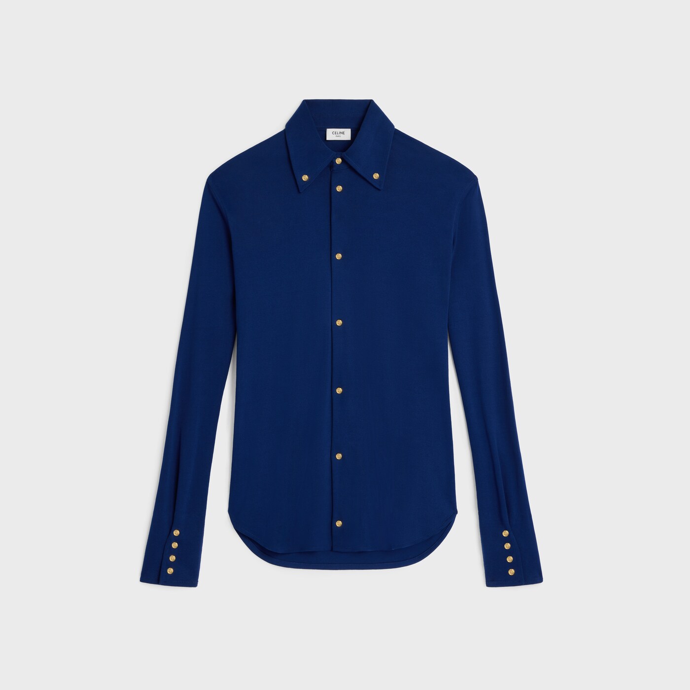 Celine Cotton Jersey Shirt — Navy
