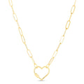 Heart Carabiner Paperclip Necklace