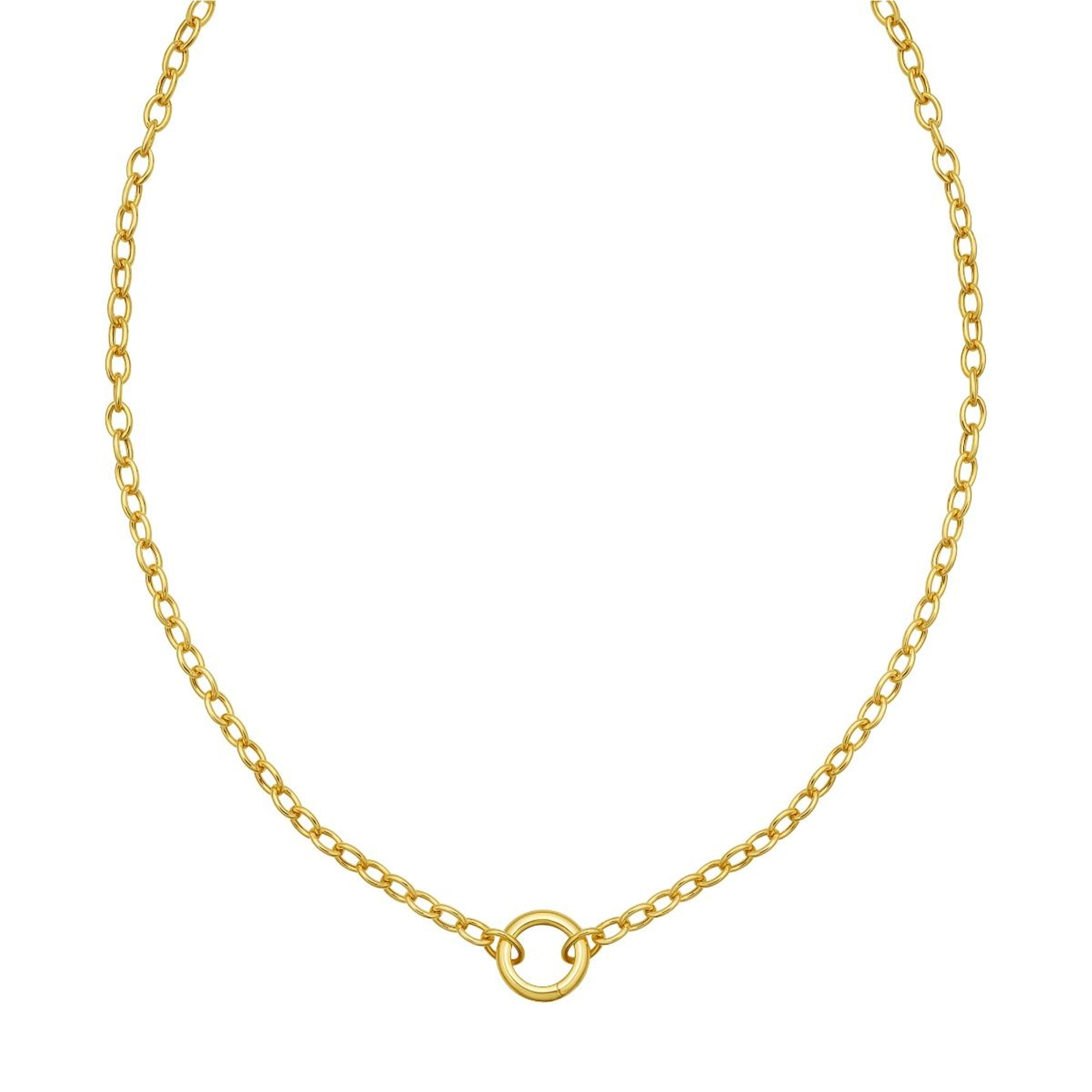Push Lock Charm Necklace