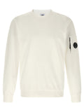 C.p. Company Garment-Dyed Cotton Fleece Sweatshirt — White