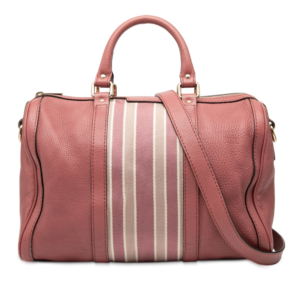 Medium Calfskin Web Joy Boston Bag