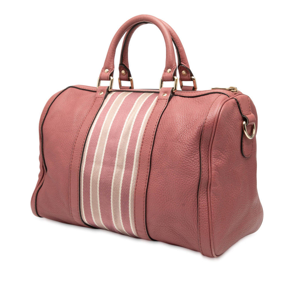 Medium Calfskin Web Joy Boston Bag