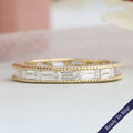Baguette Cut Lab Grown Diamond Full Eternity Wedding  Band