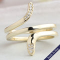Snake Round Diamond Engagement Ring