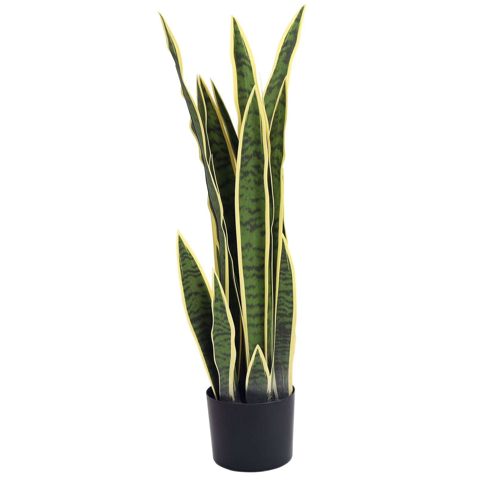 30" Artificial Snake Plant, Artificial Tree with 21 Leaves in Pot, Decorative Fake Plant for Home, Office, Green