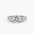 Classic Three-Stone Pavé Ring