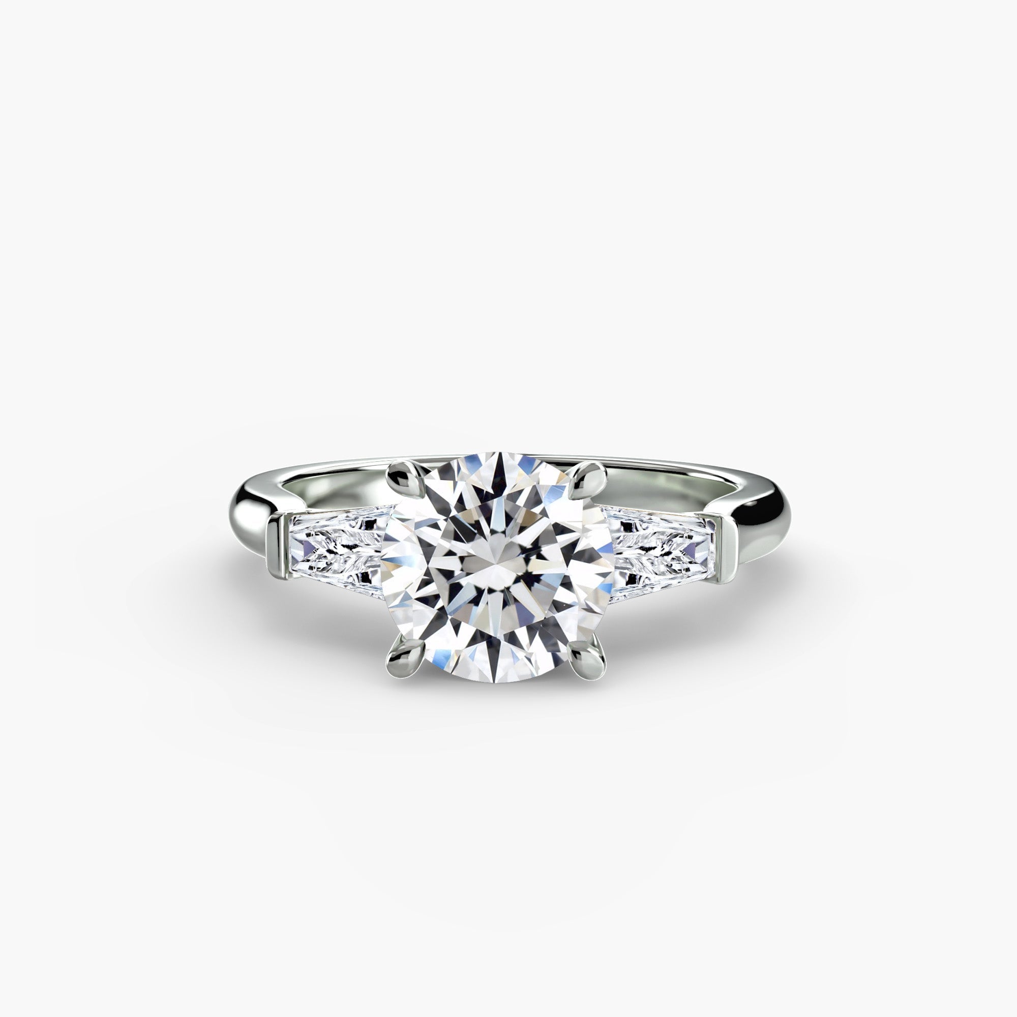 Straight Baguette Three-Stone Ring