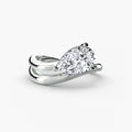 Double Wave Solitaire Ring