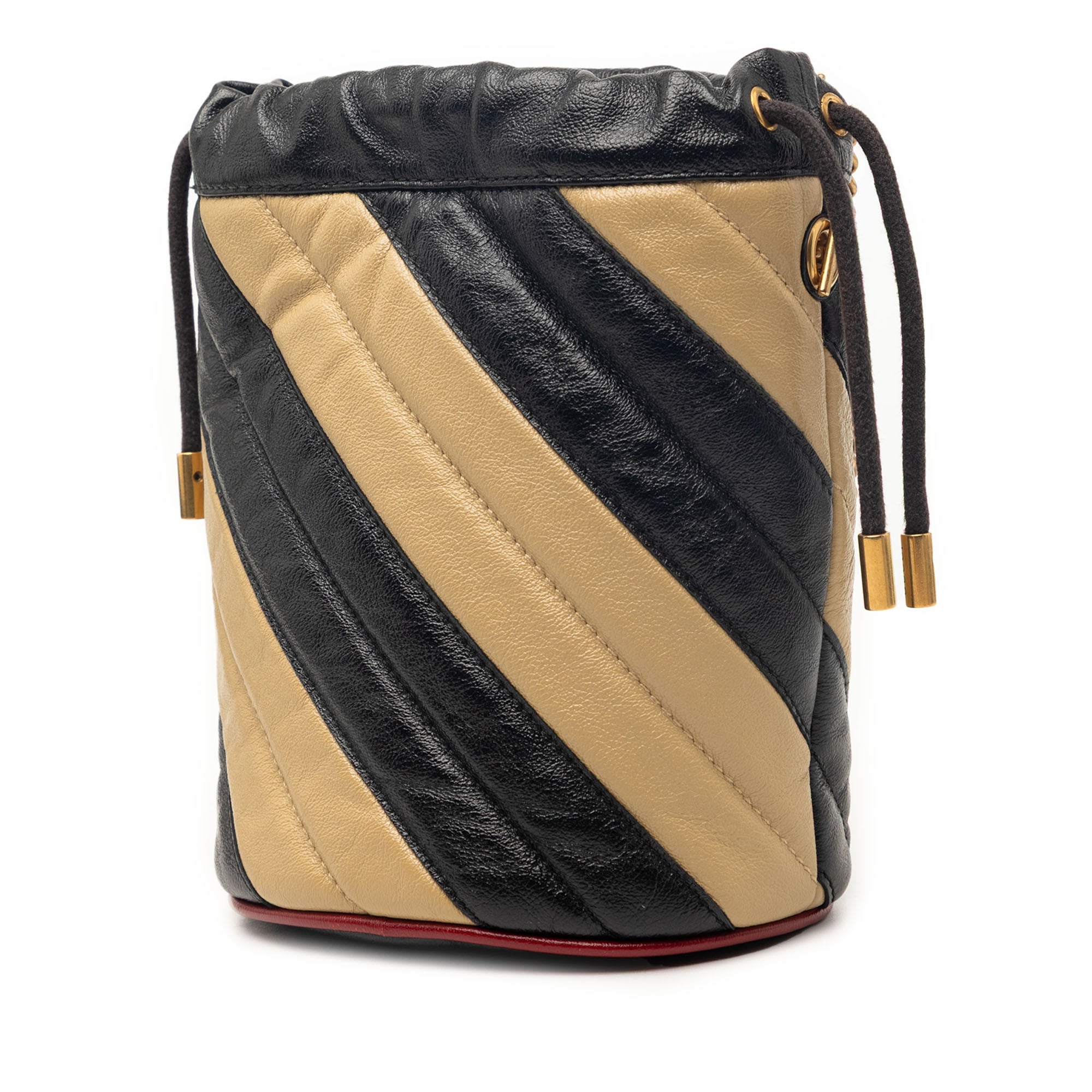 Mini GG Marmont Matelasse Diagonal Leather Torchon Bucket Bag