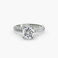 Double Pavé Hidden Halo Solitaire
