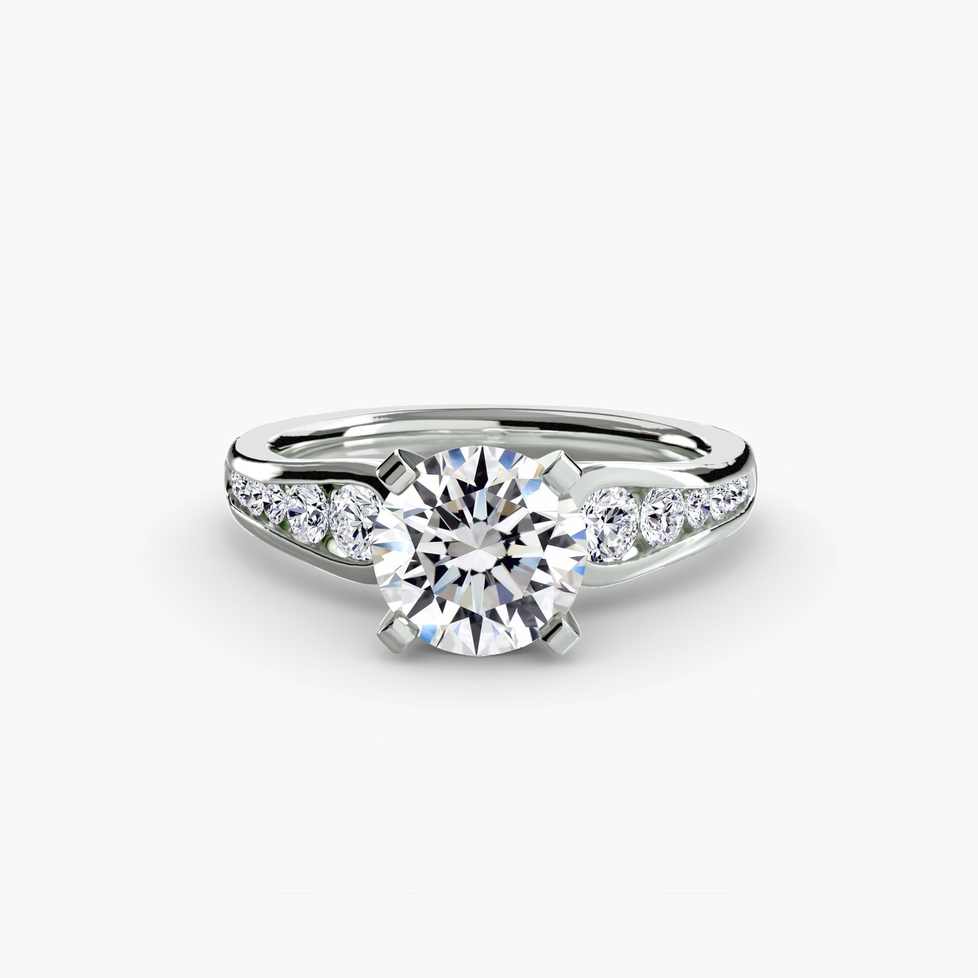 Tapered Pavé Solitaire