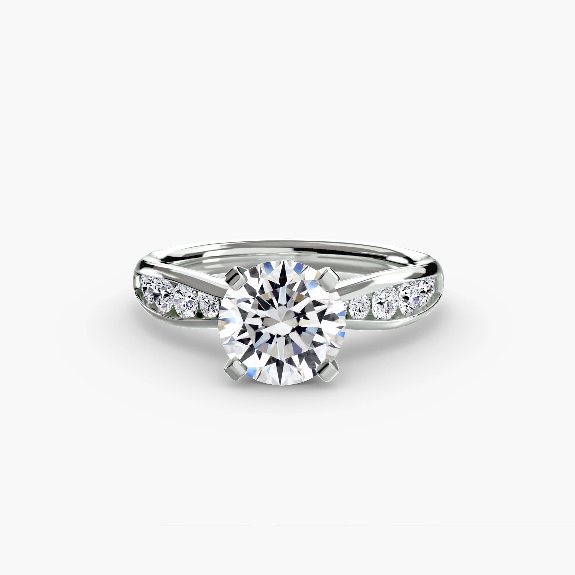 Pavé Shoulder Solitaire