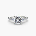 Baguette Accent Pavé Solitaire