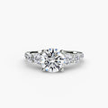 Five Stone Ring with Pavé Band