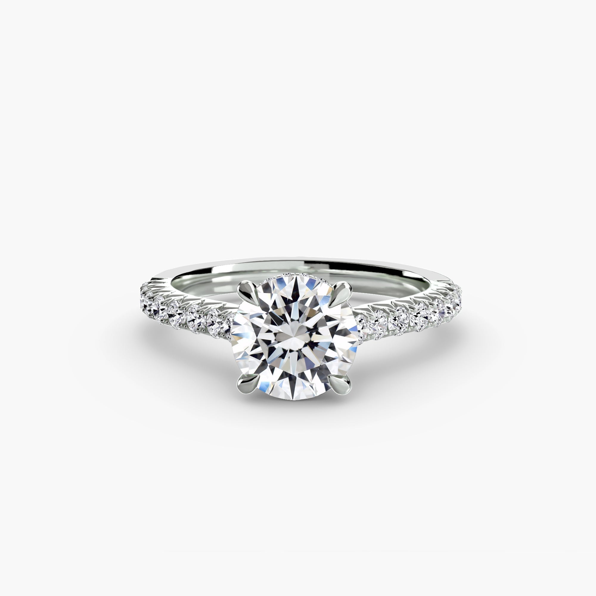 Full Pavé Band Solitaire