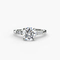 Diamond Accent Shoulder Solitaire Ring