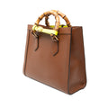 Small Leather Bamboo Diana Satchel