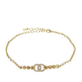 Gold Plated CC Crystal Choker Necklace