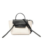 Micro Bicolor Leather Belt Satchel