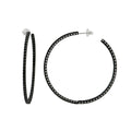 RIVIERA Black Diamond Hoop Earrings Pair By ALINKA Fine Jewellery