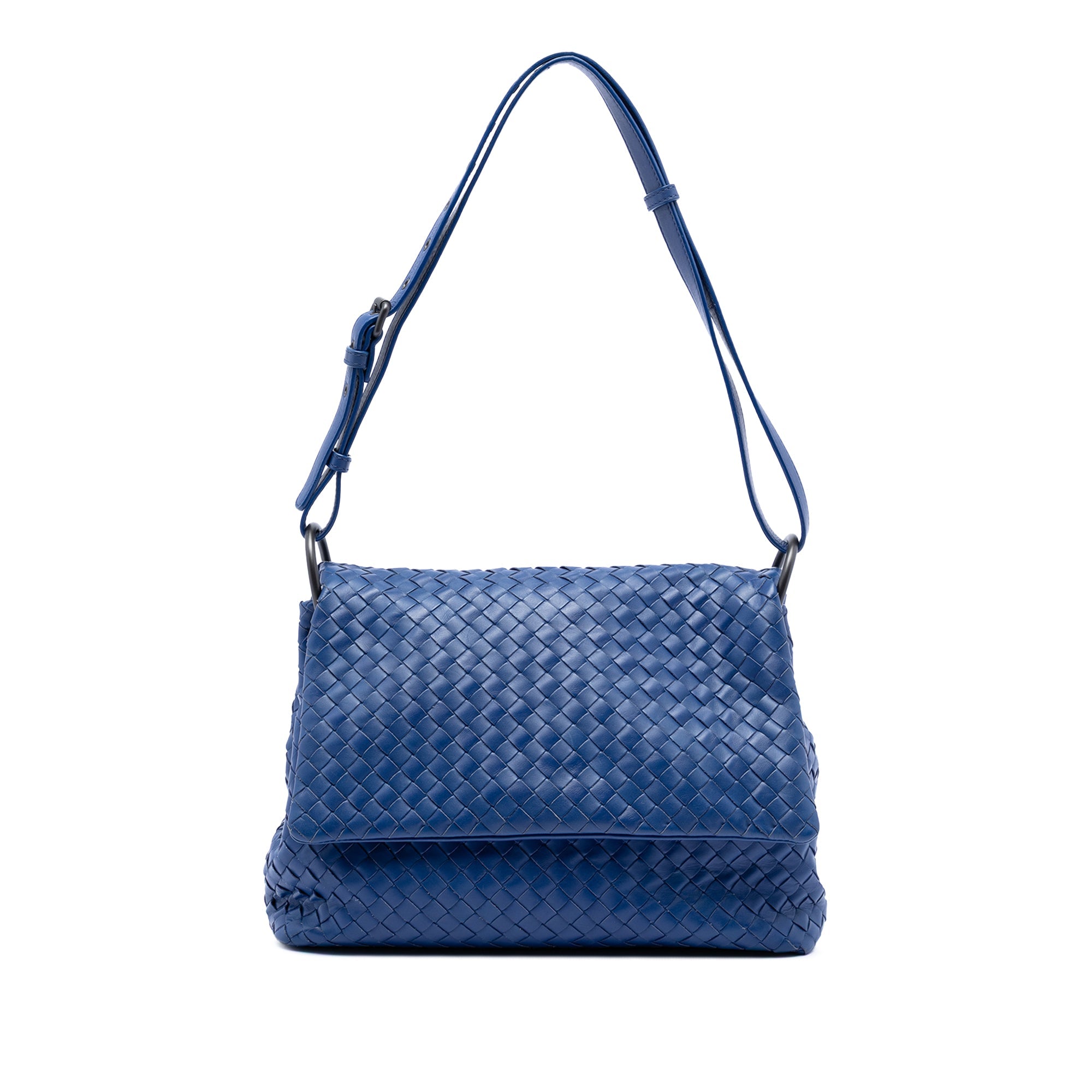 Nappa Intrecciato Flap Shoulder Bag