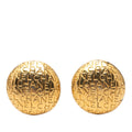 Gold Plated Logo Lettering Clip On Earrings