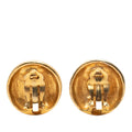 Gold Plated Logo Lettering Clip On Earrings