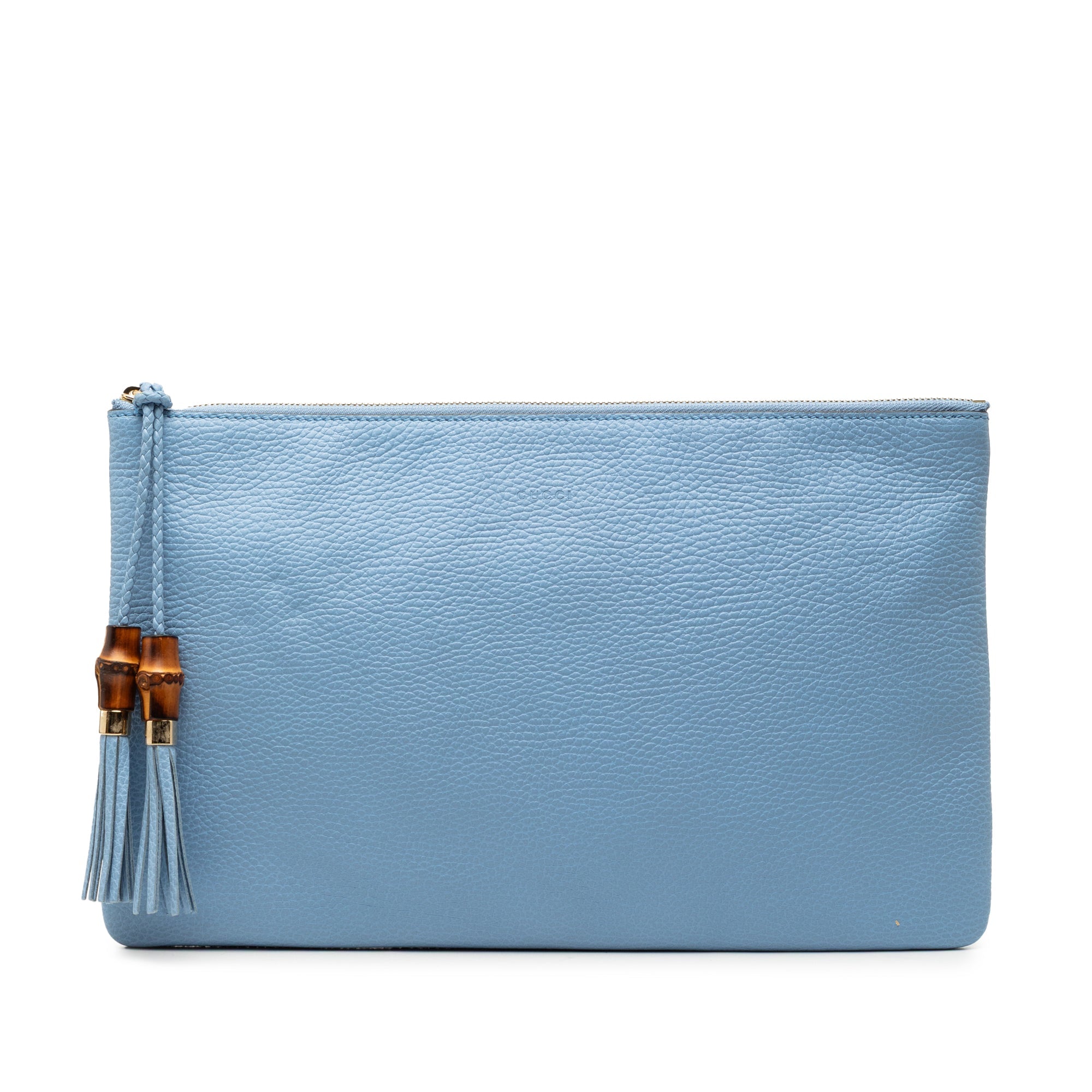 Calfskin Bamboo Tassel Clutch