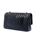 Medium Classic Chevron Lambskin Double Flap
