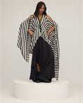 Black & White Striped Skirt Set By KYNAH, Luxury Indian Fashion & Bridal Wear