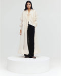 Ivory Racquel Jacket & Kate Shirt with Black Isa Pants By KYNAH, Luxury Indian Fashion & Bridal Wear