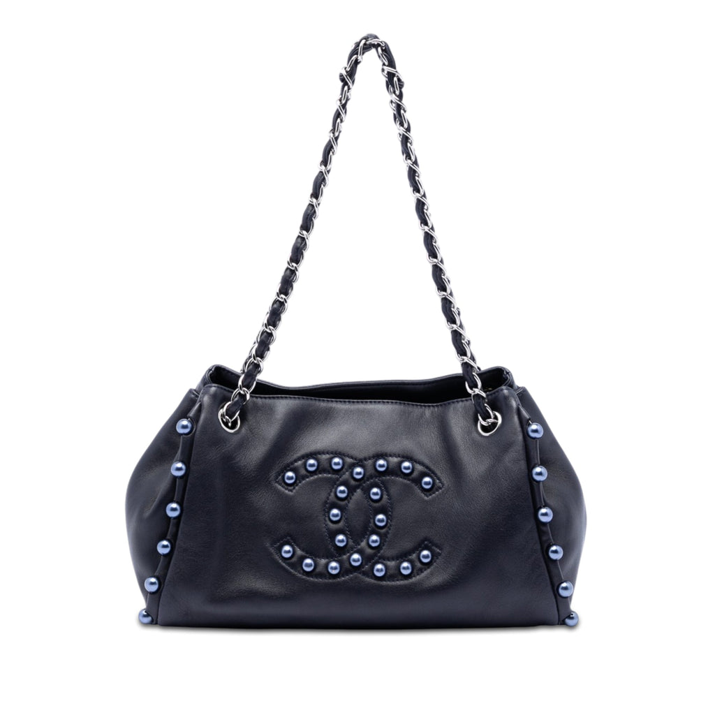 Small Lambskin Pearl Obsession Accordion Tote