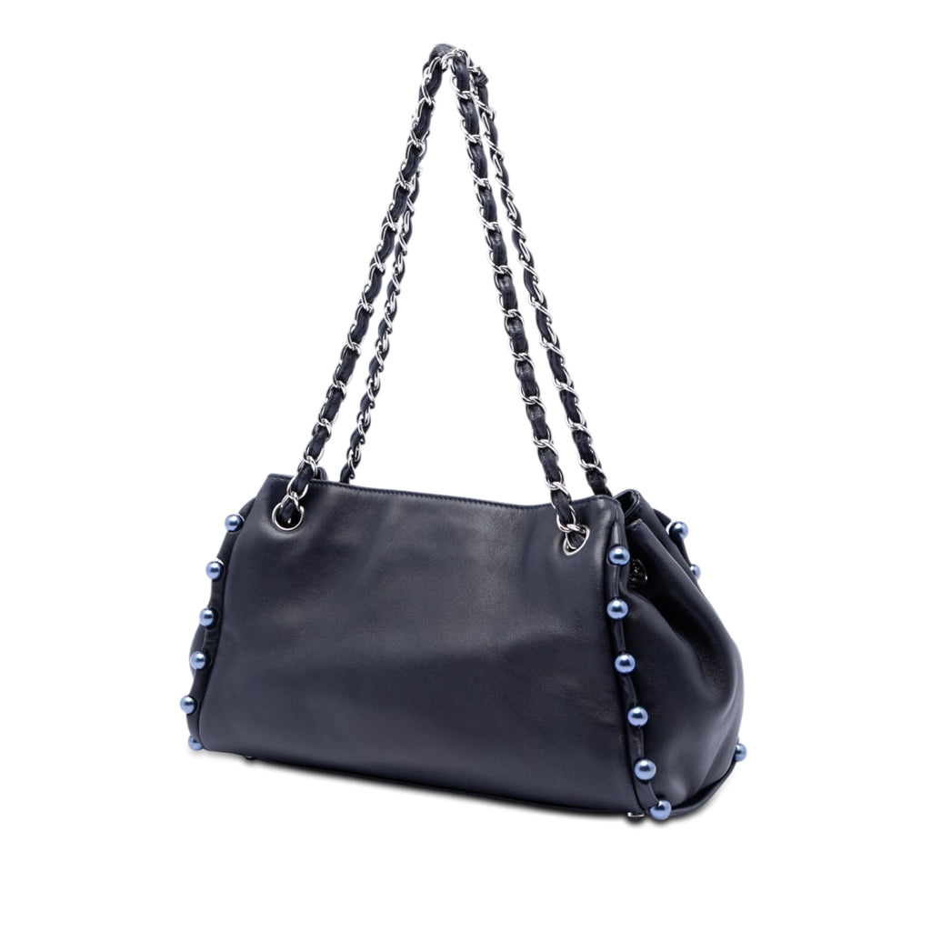 Small Lambskin Pearl Obsession Accordion Tote