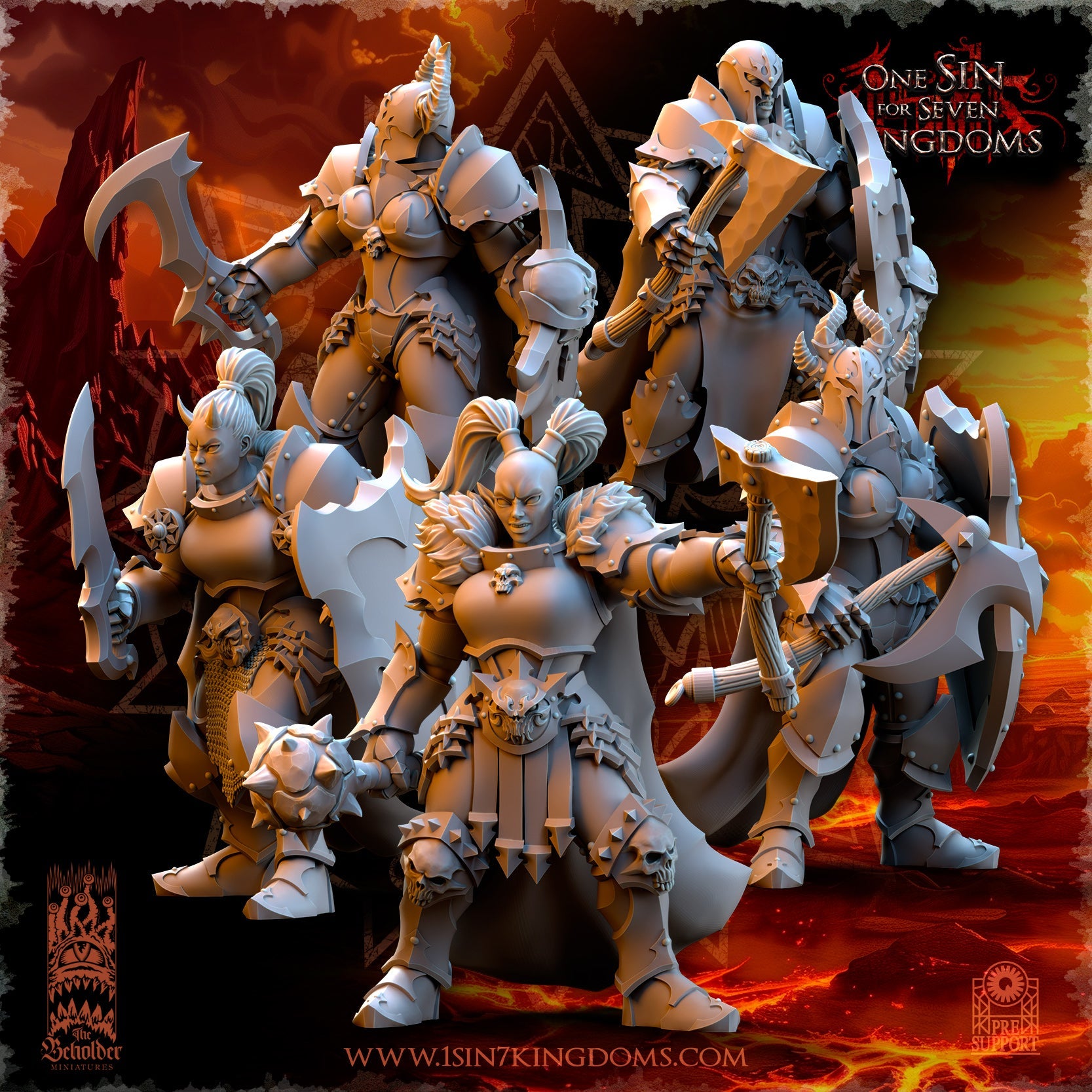 Female Warriors, The Beholder Miniatures