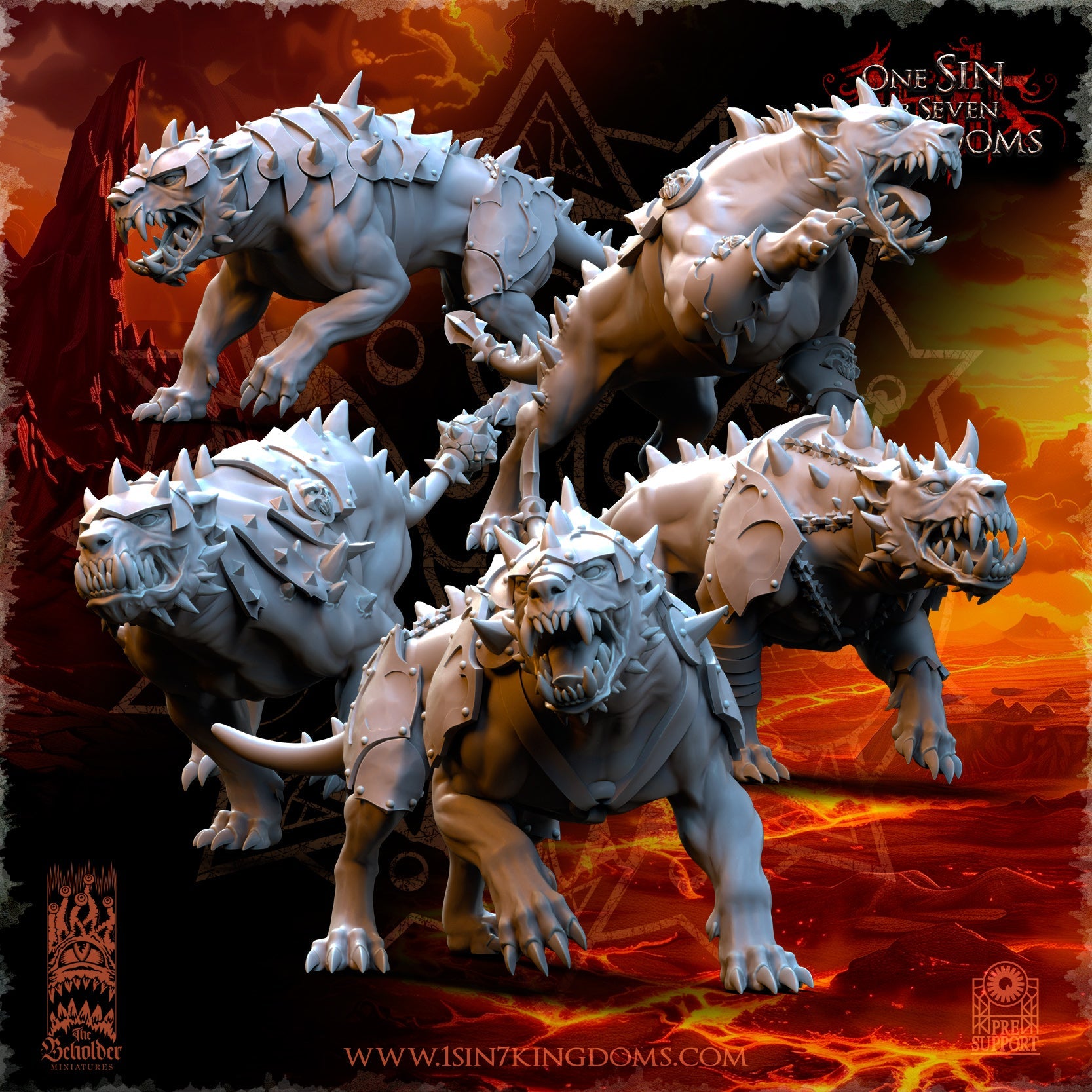 Hellhounds, The Beholder Miniatures
